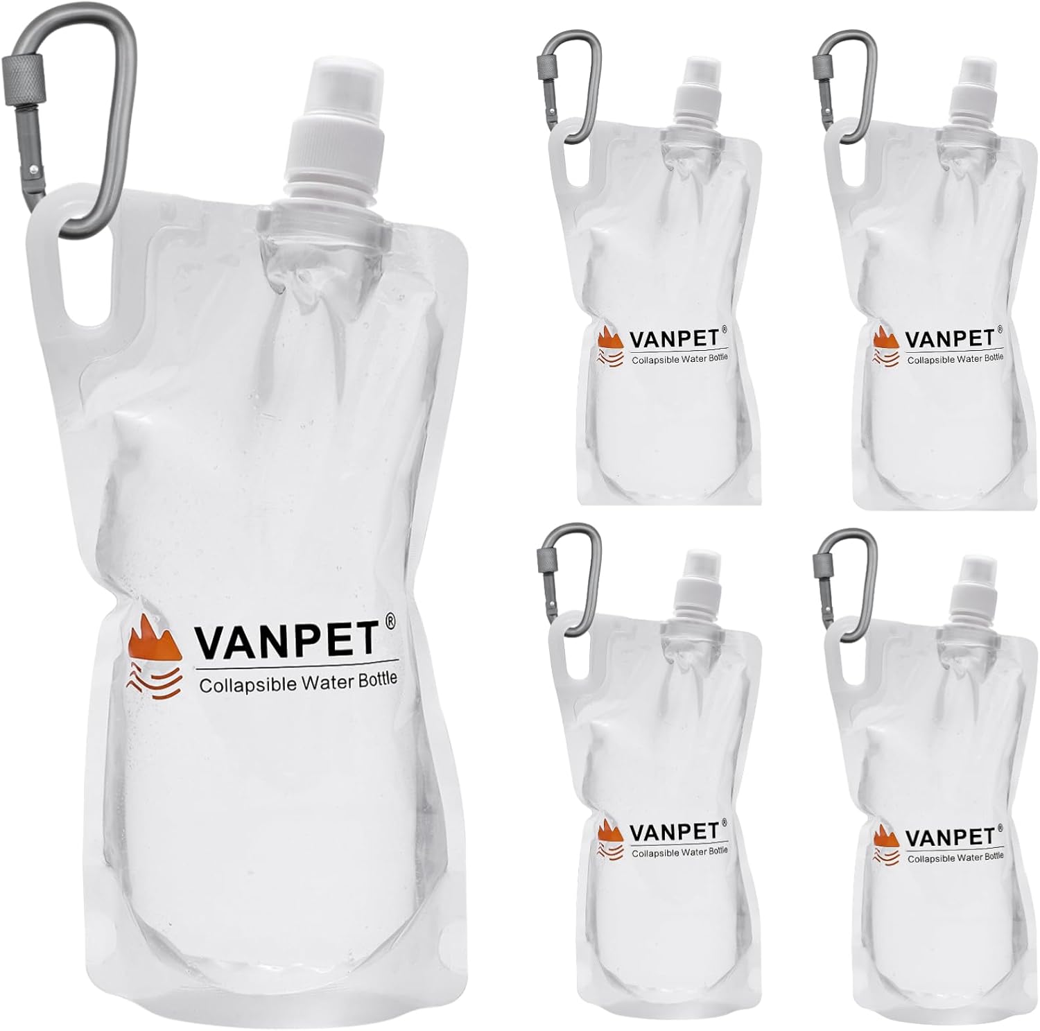 Water Bag Collapsible - 1L Hiking Collapsible Water Bottles, 33OZ