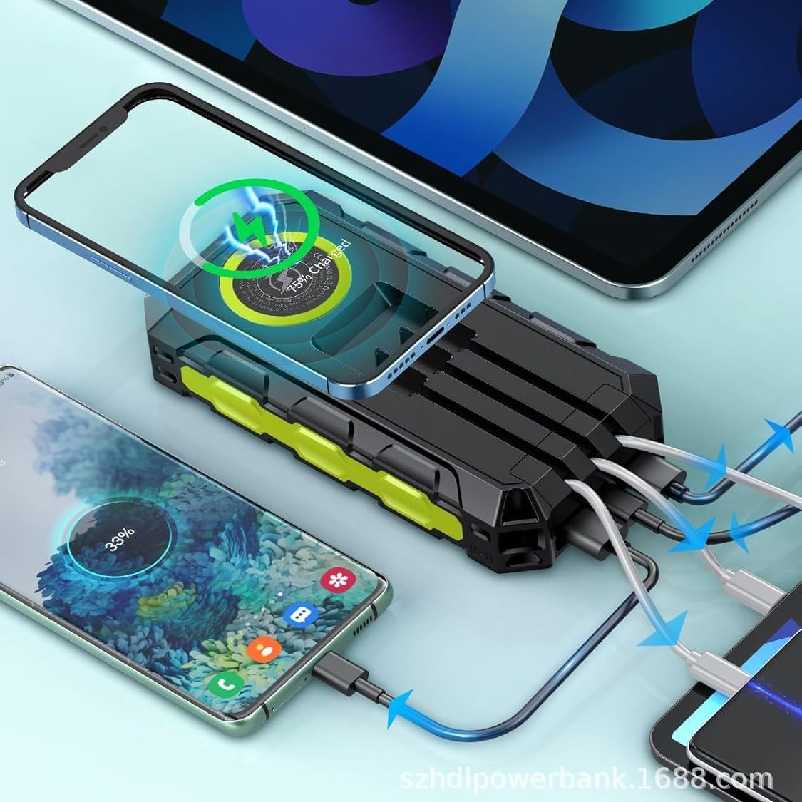 30000mAh Power Bank Waterproof - Solar Emergency Charger reseña y precio