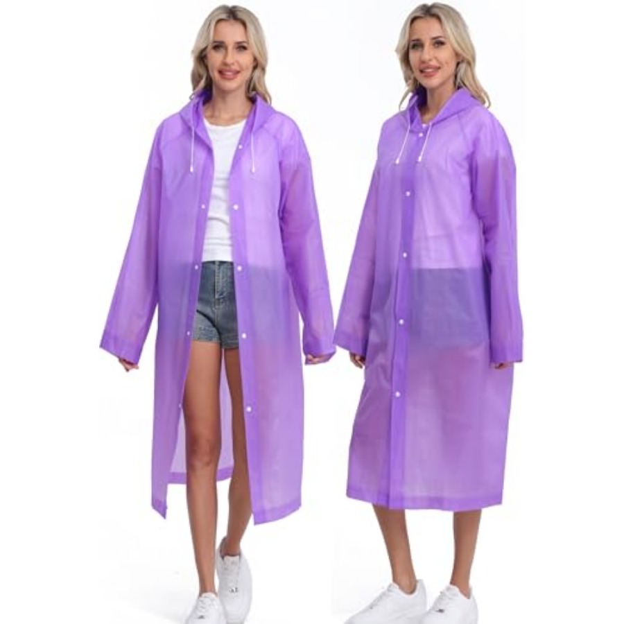 2-Pack Reusable Rain Ponchos f - Emergency Poncho Rain reseña y precio