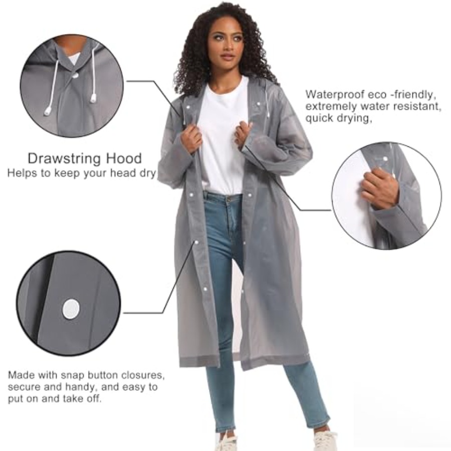 Rain Ponchos for Adults Rainco - Emergency Poncho Rain reseña y precio