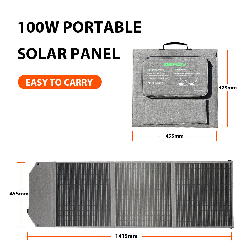 100W Foldable Solar Panel SP10 - Solar Emergency Charger reseña y precio