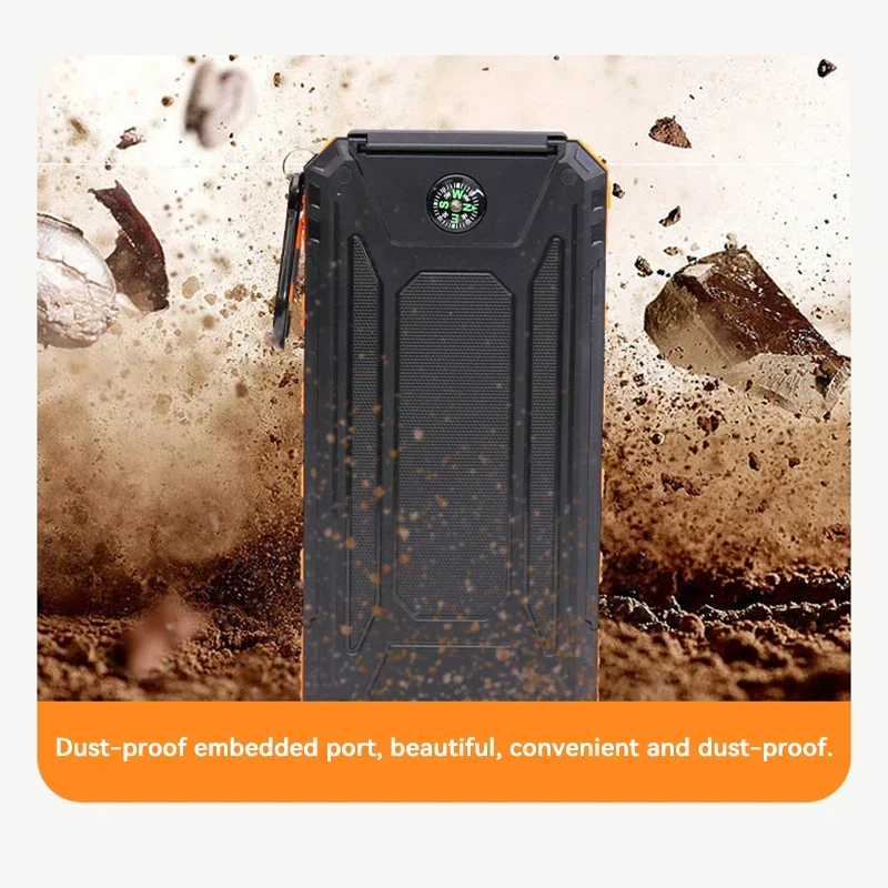 200000mAh Solar Power Bank Por - Solar Emergency Charger reseña y precio