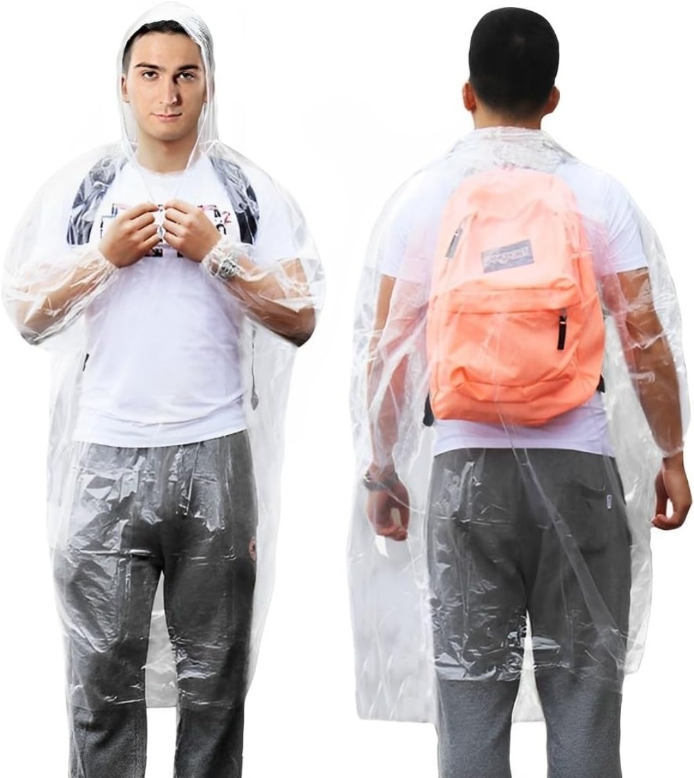Clear Rain Ponchos for Adults  - Emergency Poncho Rain reseña y precio
