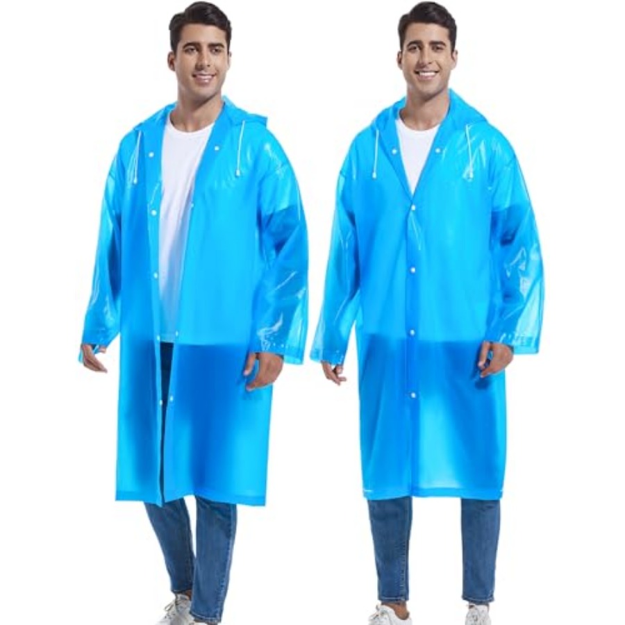 2-Pack Reusable Rain Ponchos f - Emergency Poncho Rain reseña y precio
