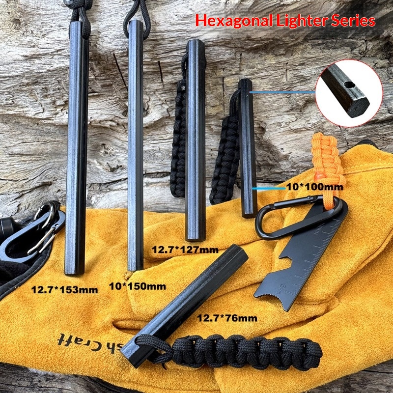 Hand Woven Rope Hexagonal Flin - Fire Starting Kit reseña y precio