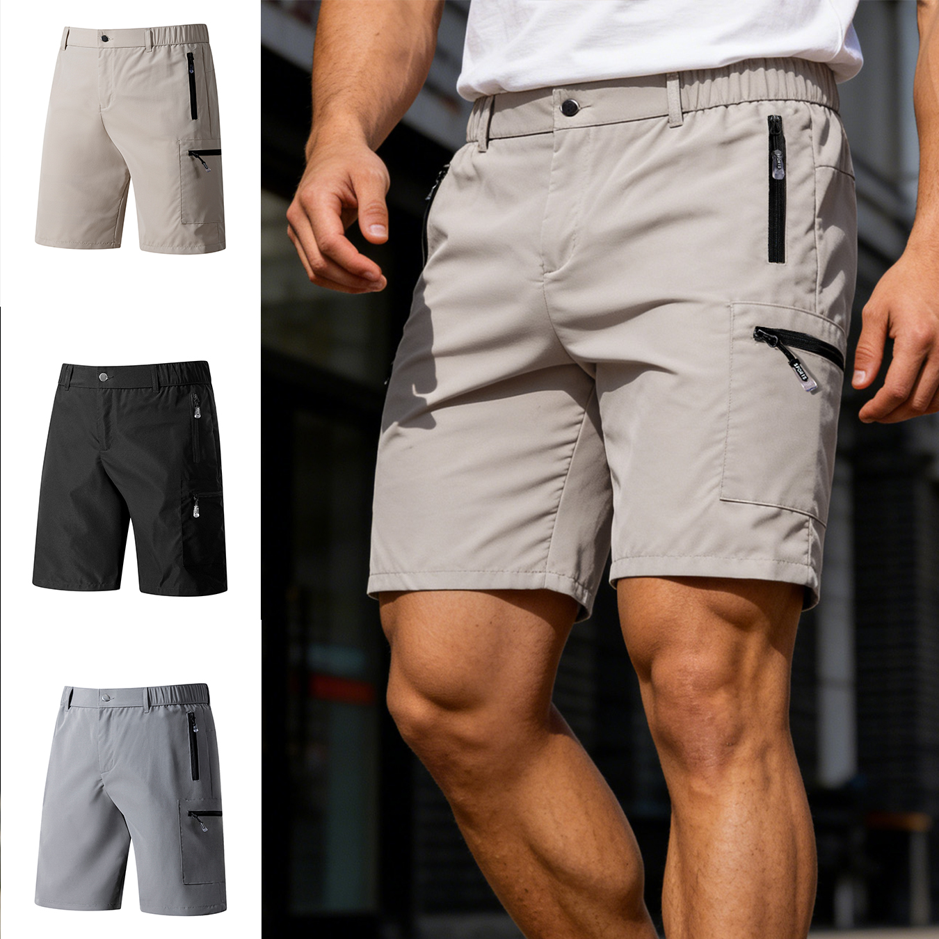 Men's Short Cargo Shorts Multi - Fishing Kit Compact reseña y precio