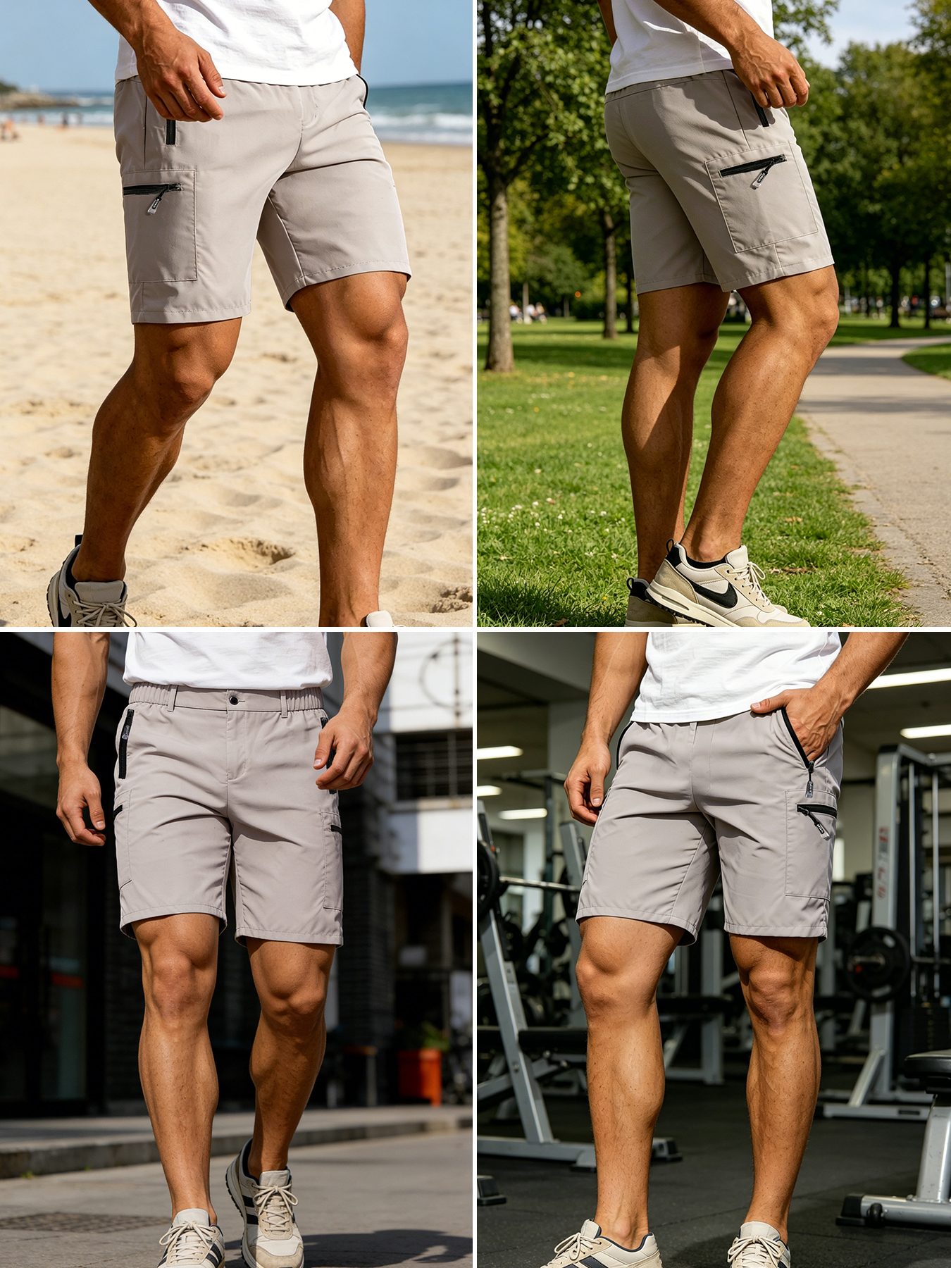 Men's Short Cargo Shorts Multi - Fishing Kit Compact reseña y precio