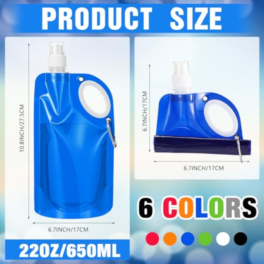 22 oz Collapsible Water Bottle - Water Bag Collapsible reseña y precio