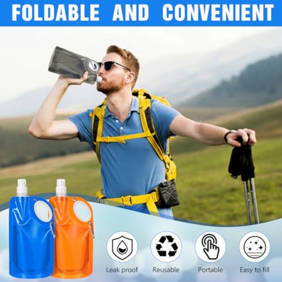 22 oz Collapsible Water Bottle - Water Bag Collapsible reseña y precio