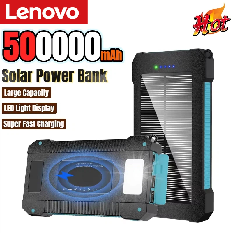 Lenovo 500000mAh Solar Power B - Solar Emergency Charger reseña y precio