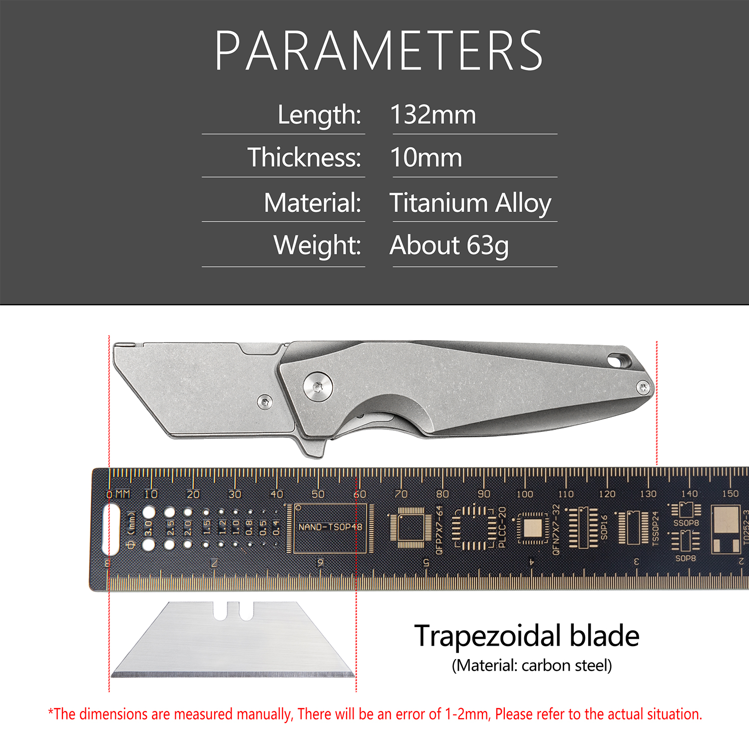 Titanium Alloy Utility Knife H - Bushcraft Knife Fixed reseña y precio
