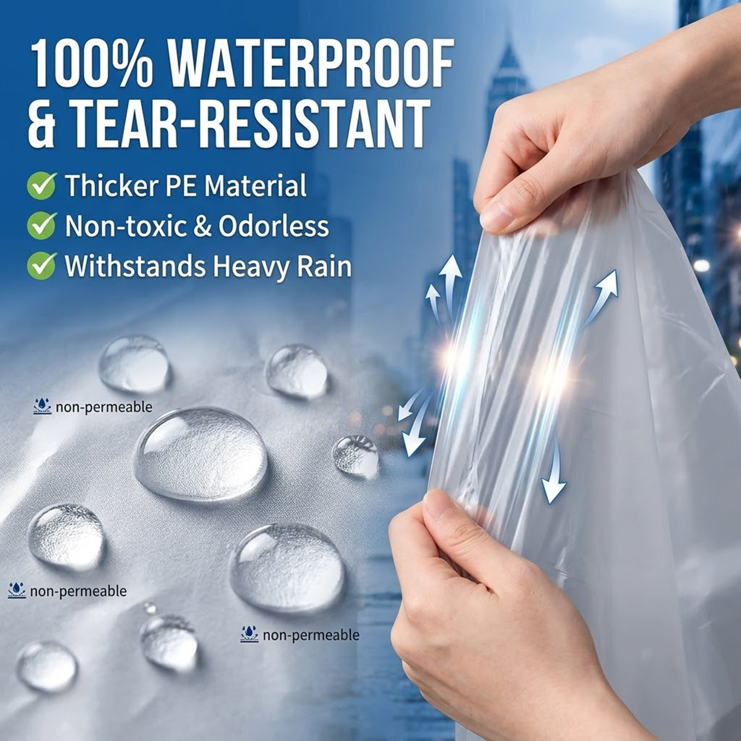 Unisex Portable Card Disposabl - Emergency Poncho Rain reseña y precio