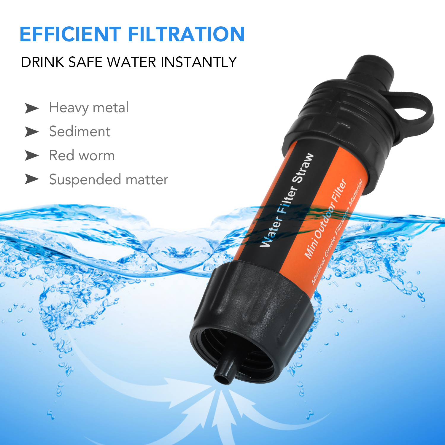 Outdoor Water Filter Straw Wat - Water Purification Straw reseña y precio
