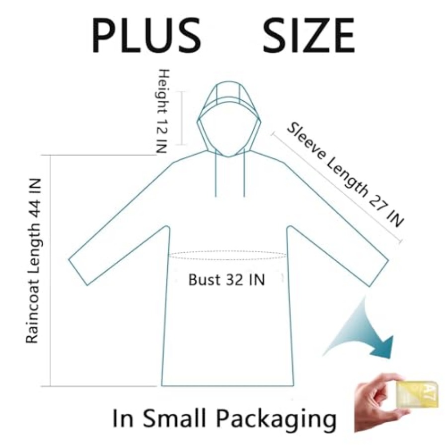 Disposable Rain Poncho Emergen - Emergency Poncho Rain reseña y precio