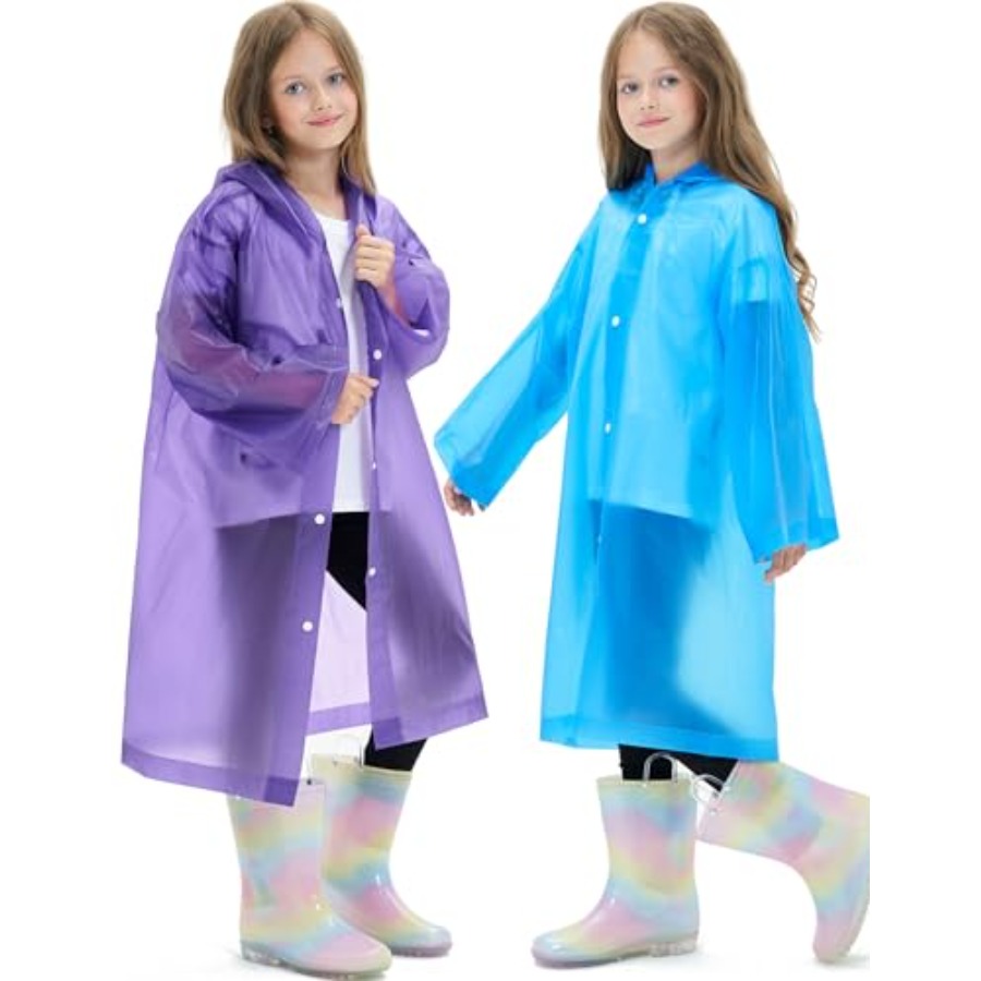 2 Pack Reusable Waterproof Rai - Emergency Poncho Rain reseña y precio