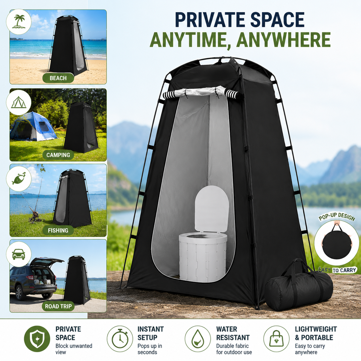 Outdoor Portable Privacy Tent  - Emergency Mylar Tent reseña y precio