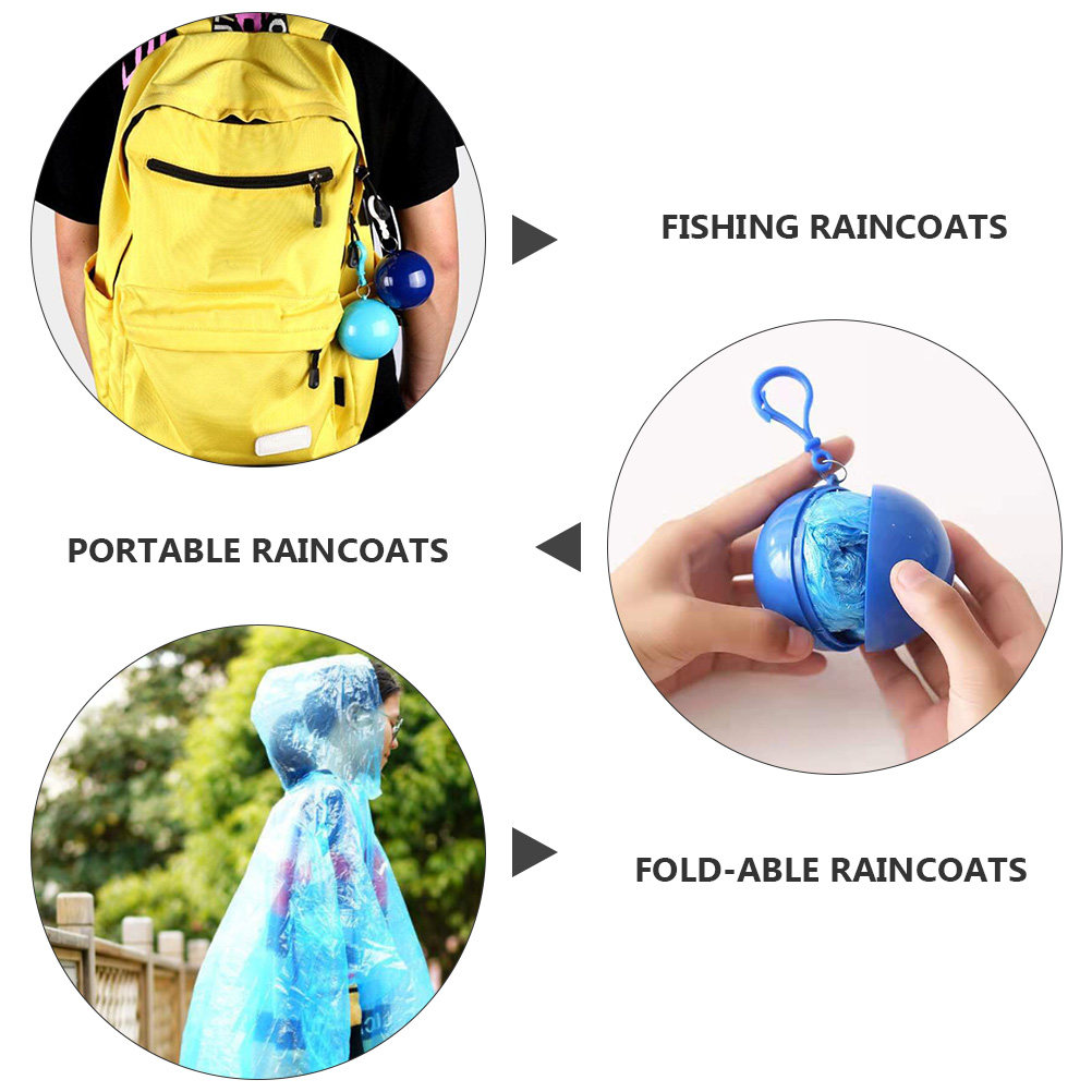 4Pcs Portable Waterproof Rain  - Emergency Poncho Rain reseña y precio