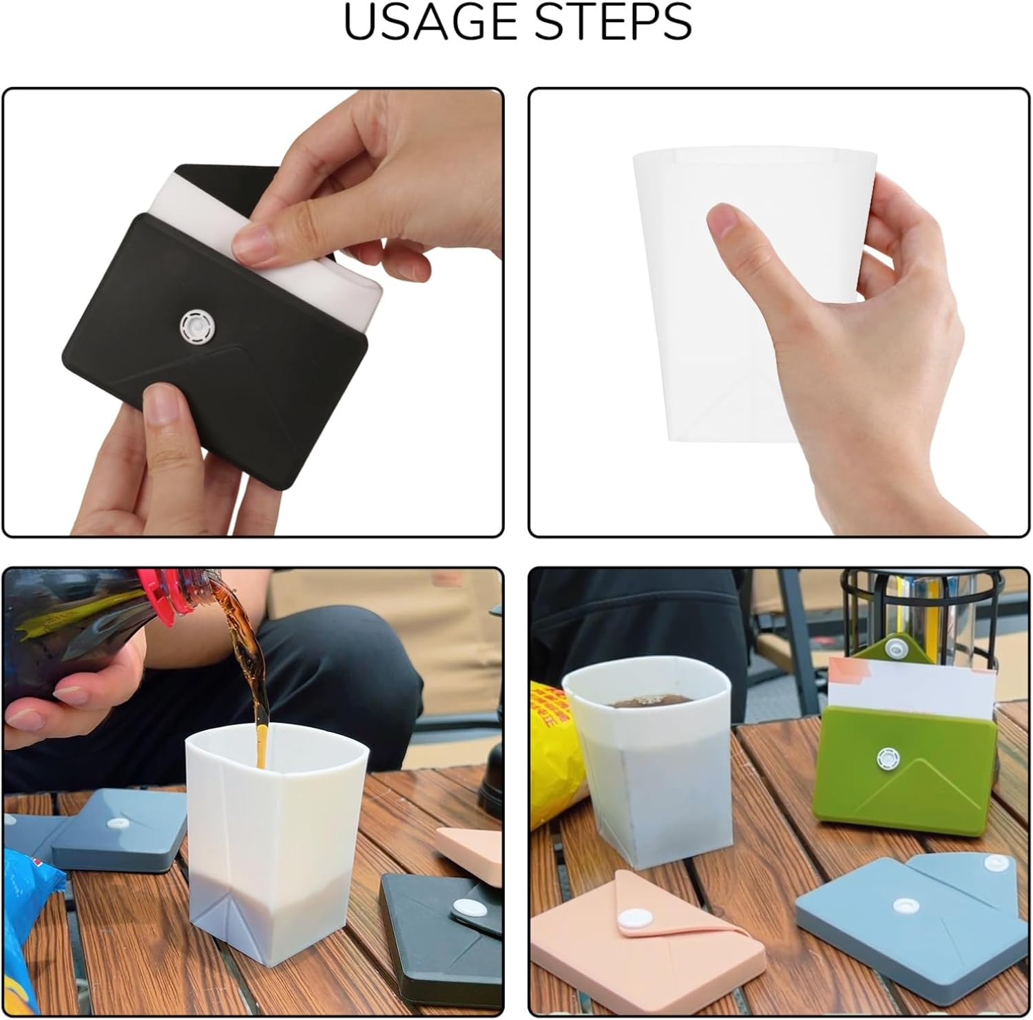 Silicone Collapsible Travel Cu - Water Bag Collapsible reseña y precio