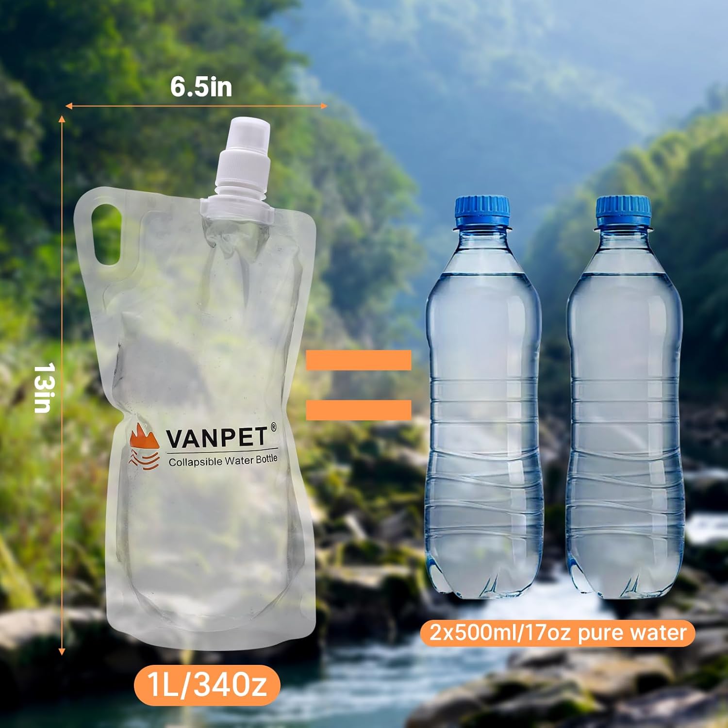 1L Hiking Collapsible Water Bo - Water Bag Collapsible reseña y precio