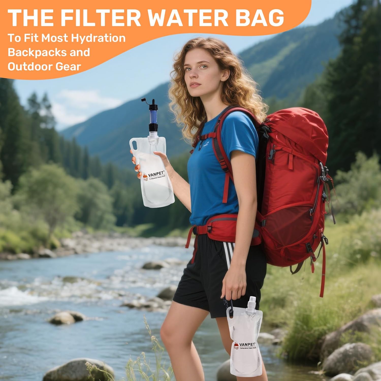 1L Hiking Collapsible Water Bo - Water Bag Collapsible reseña y precio