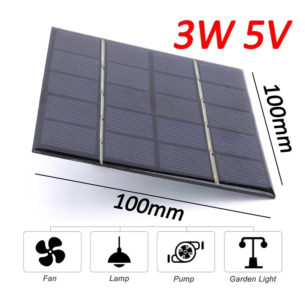Solar Panel 3W 5V Solar Board  - Solar Emergency Charger reseña y precio