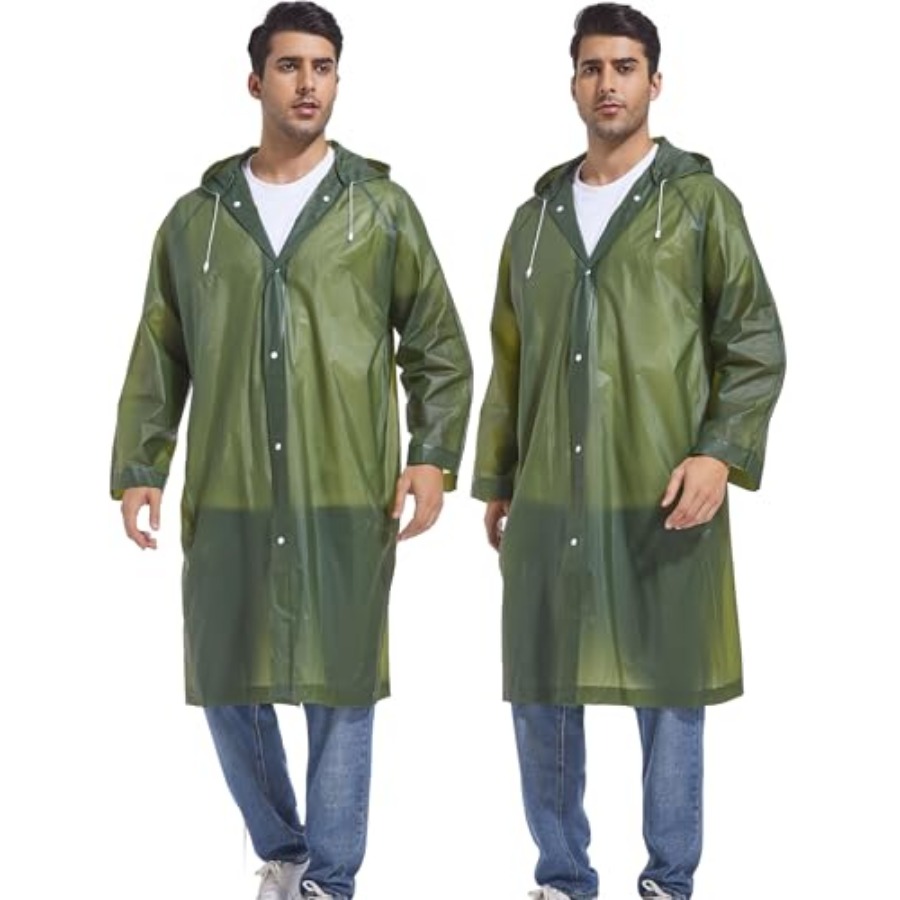 2-Pack Reusable Rain Ponchos f - Emergency Poncho Rain reseña y precio