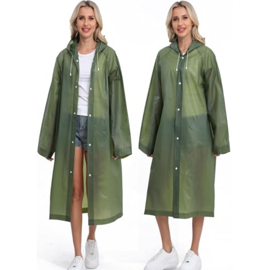 2-Pack Reusable Rain Ponchos f - Emergency Poncho Rain reseña y precio